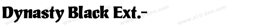 Dynasty Black Ext.字体转换